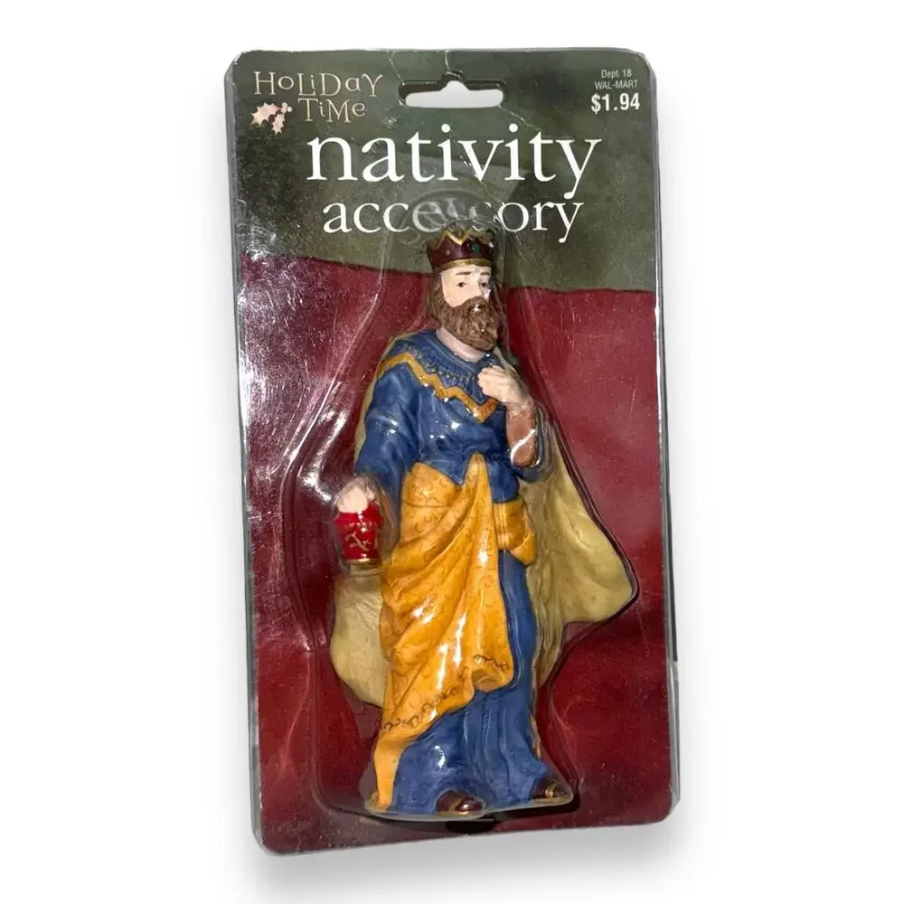 Holiday Time Ceramic Wise Man Nativity Replacement Accessory 6